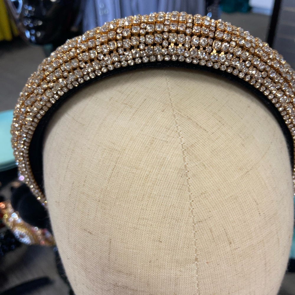 Gold Rhinestone Headband - Picture 2 of 3